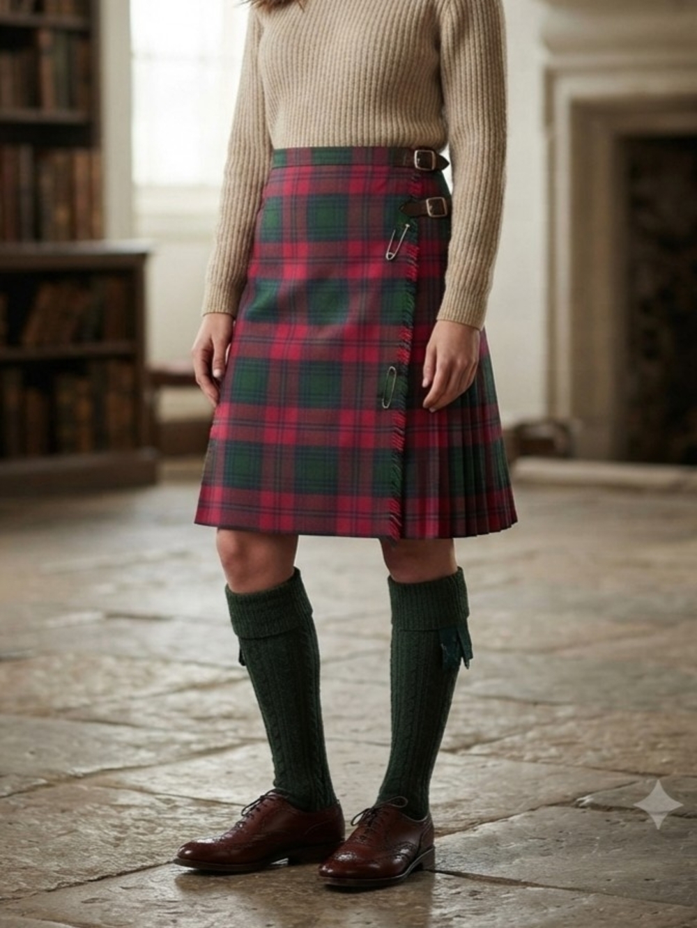 James Pringle Weavers Authentic Tartan Wool Kilt Size 18